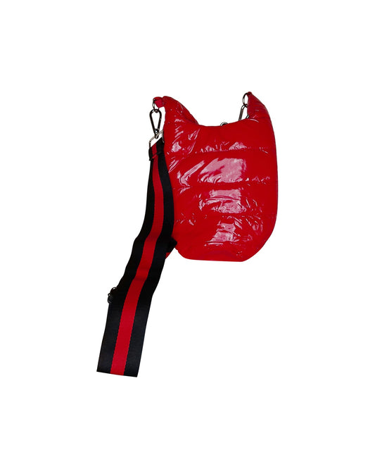 Water Bottle Bag Red Quilted Crossbody Bag