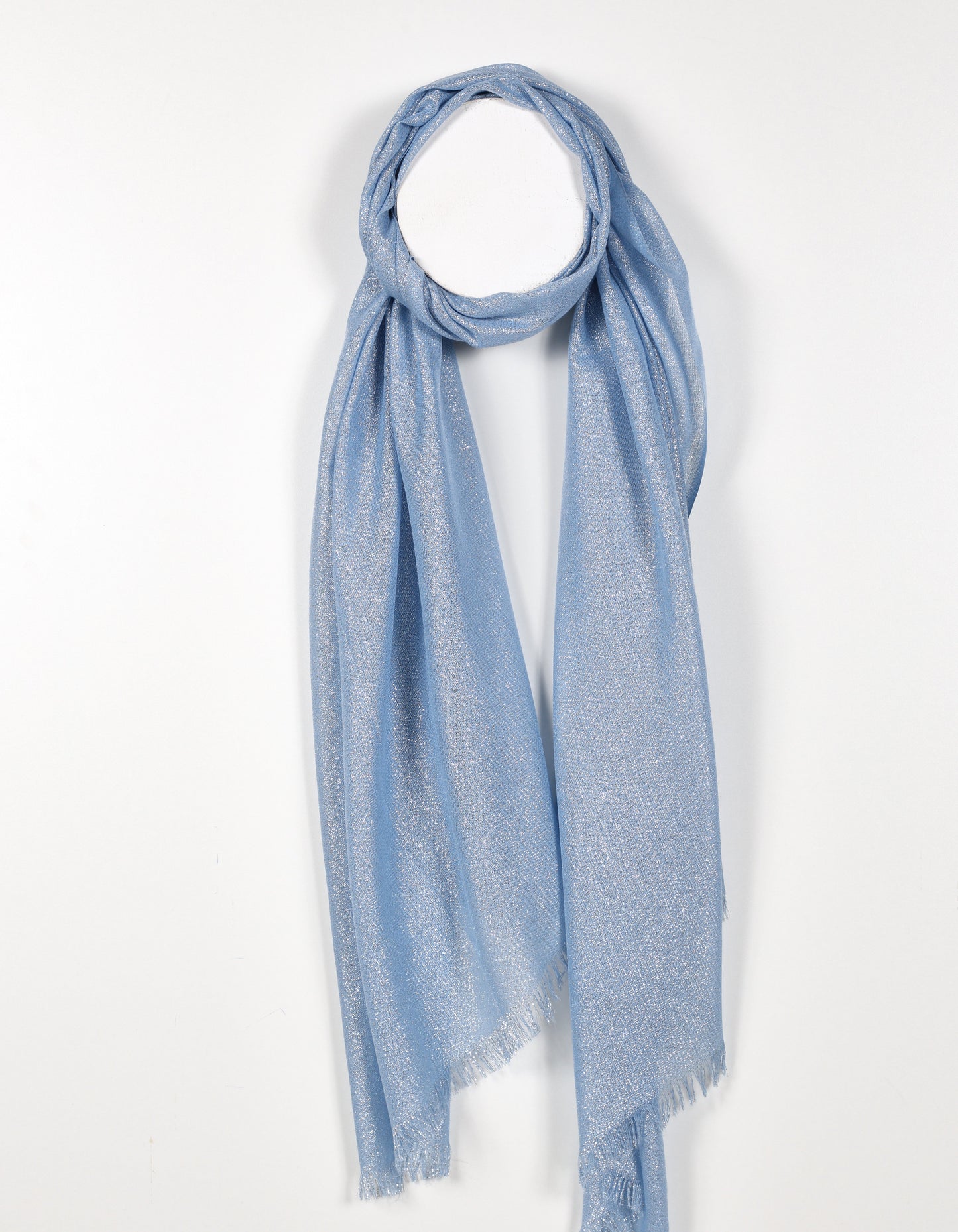 Lightweight Sparkling Scarf in Blue