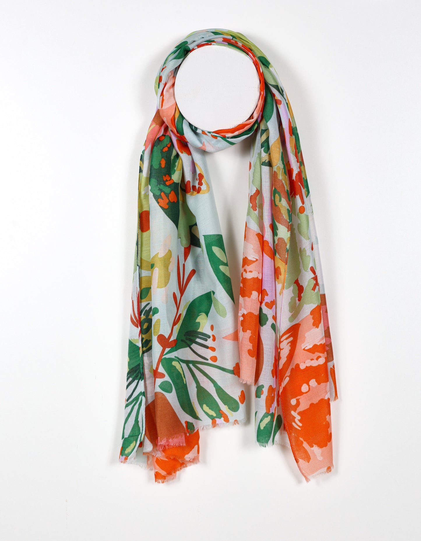 Écharpe à imprimé floral vert vif