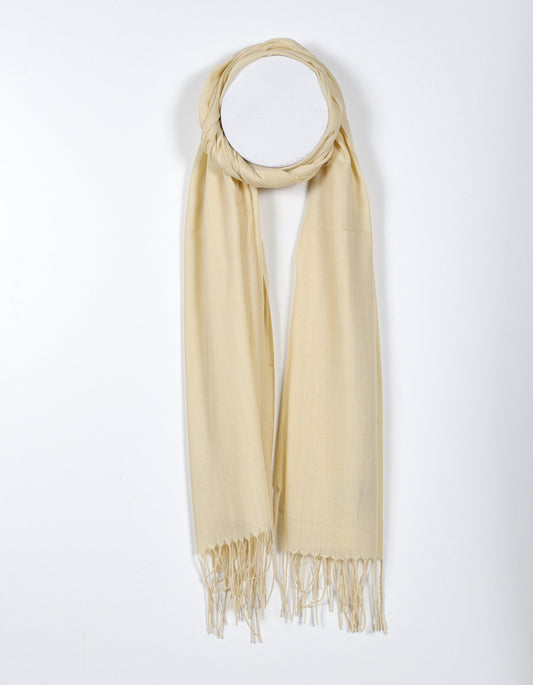 Soft Draped Scarf in Beige