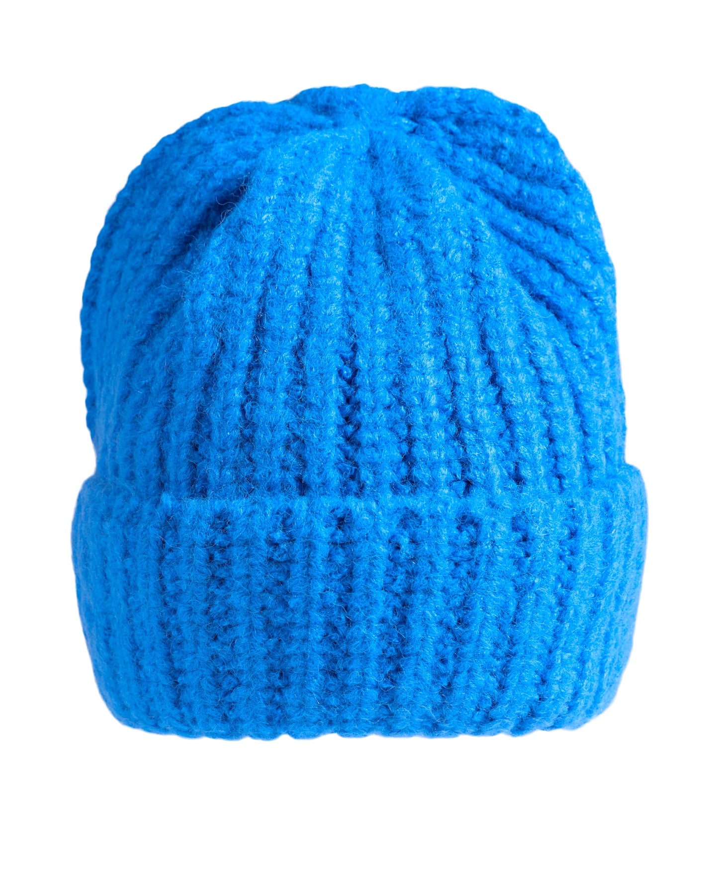 Bonnet à côtes bleu royal