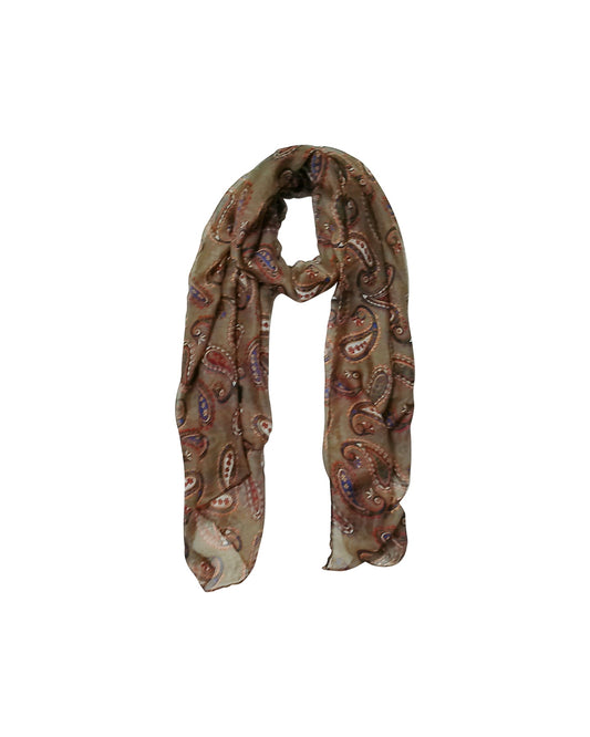 Camel Paisley Scarf