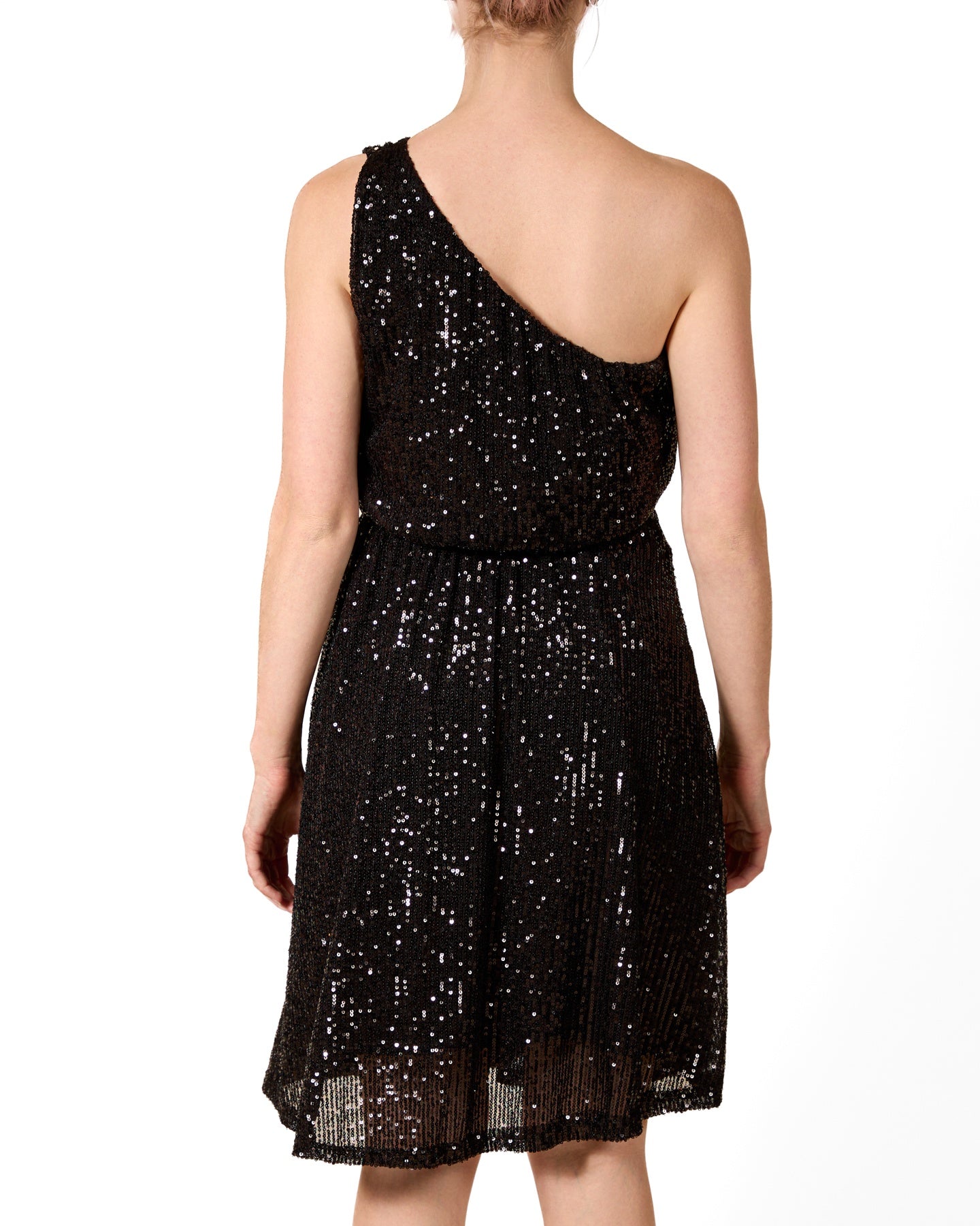 Ebony Built Up 1 Shoulder Sequin Dress