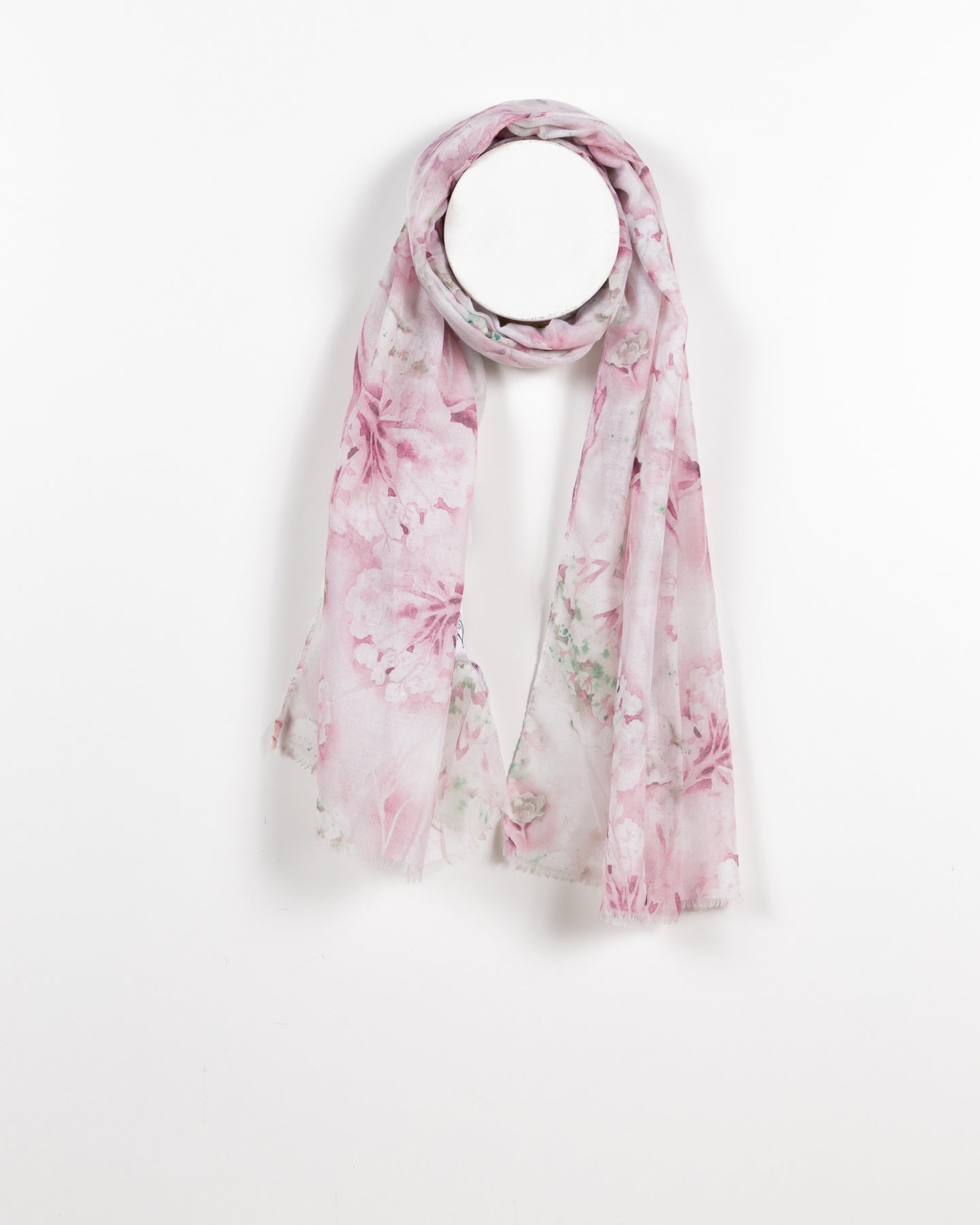 Écharpe transparente à fleurs Blush Mist