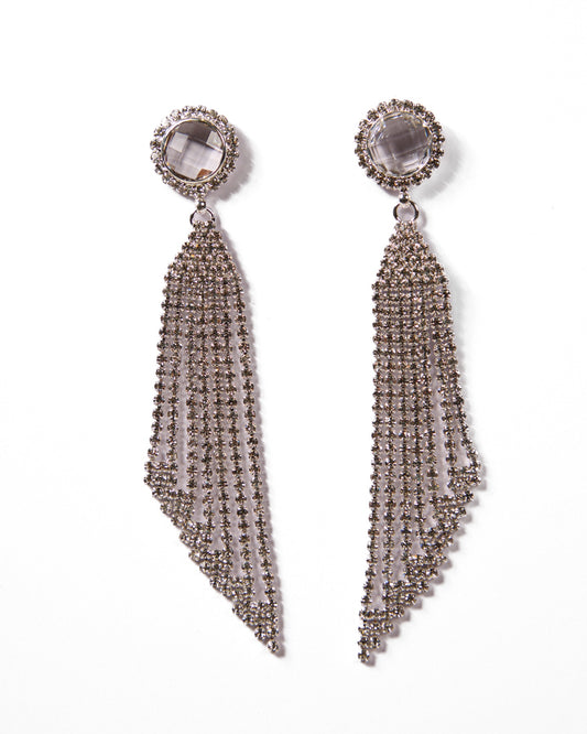 Crystal Fringe Statement Earrings