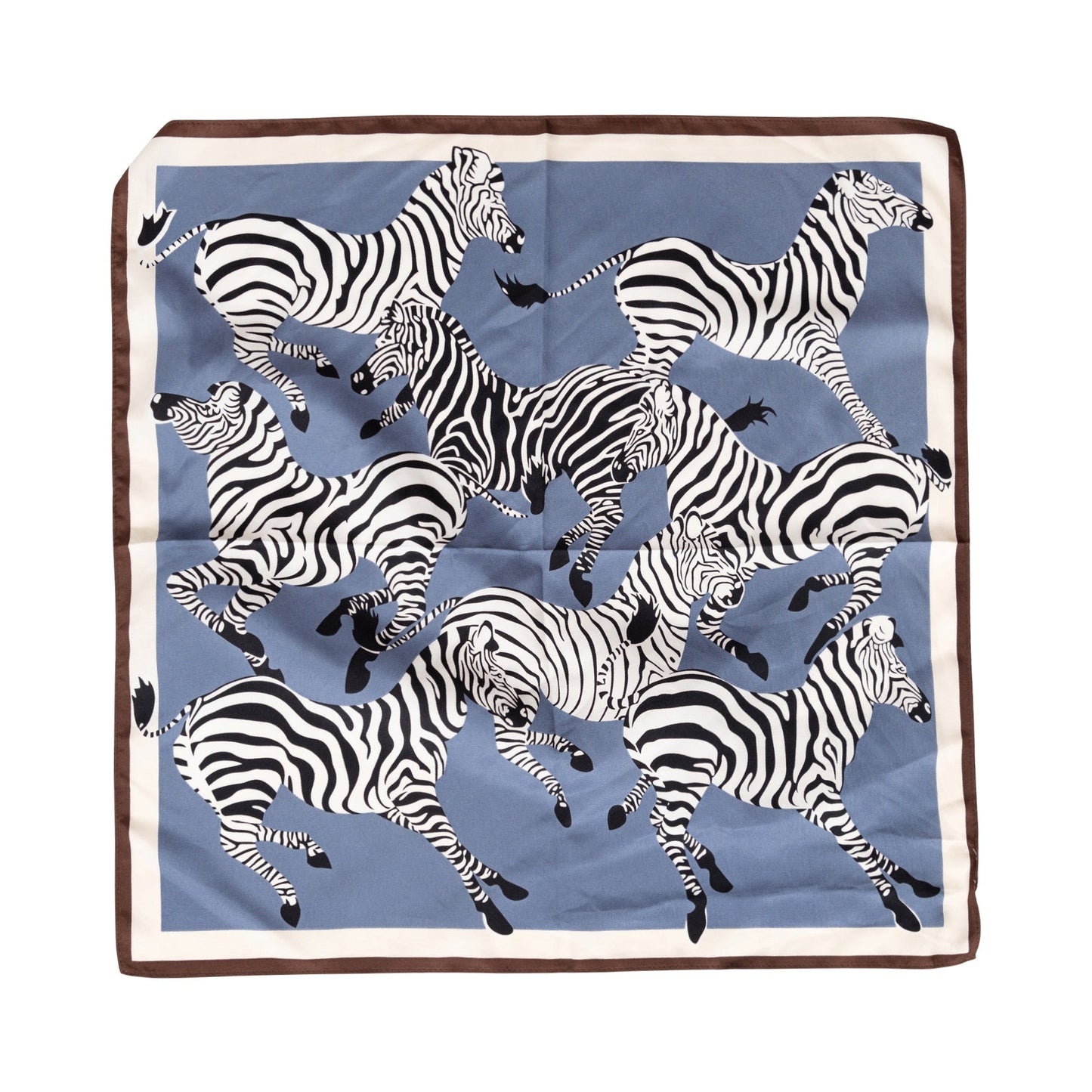 Écharpe carrée décorative à motif zèbre