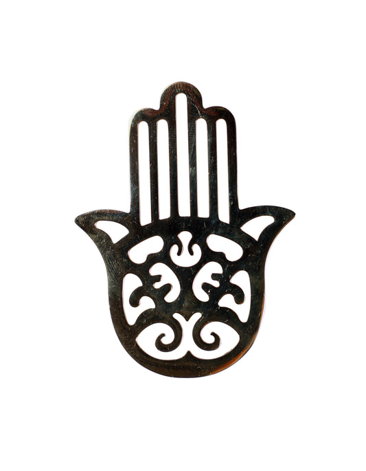 Broche Hamsa en filigrane d'or