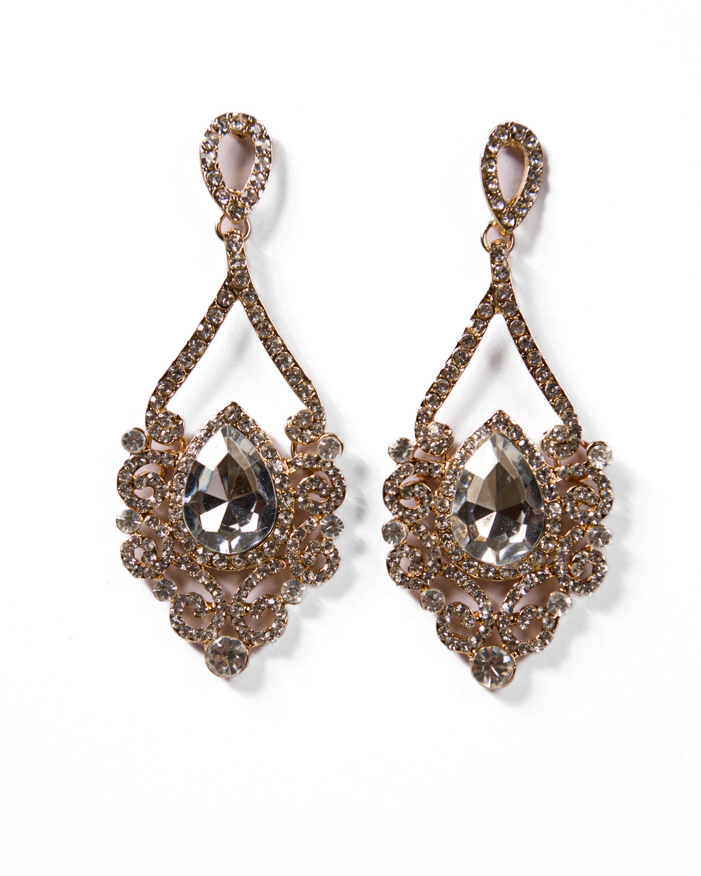 Crystal Embellished with Teardrop Design