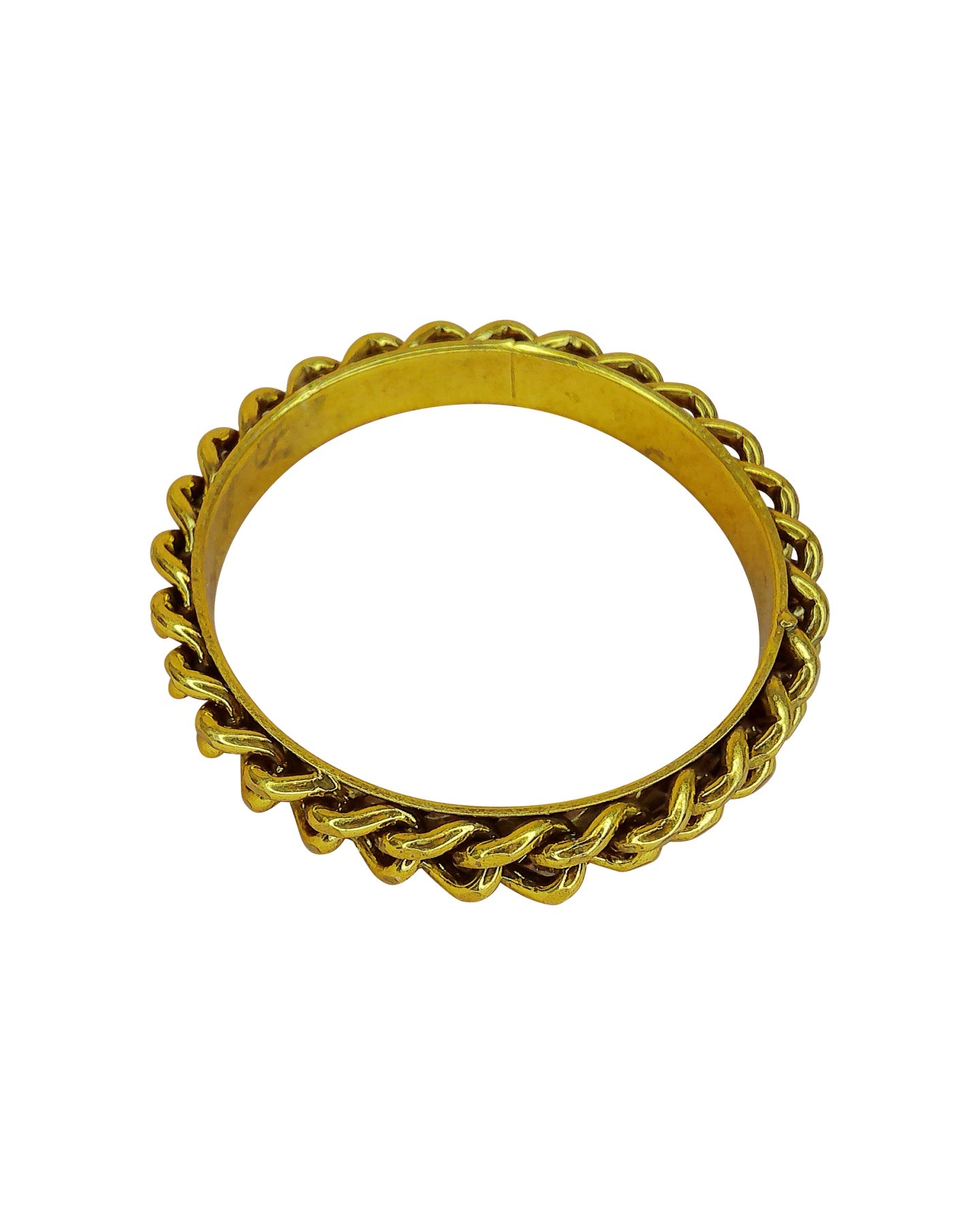 Gold Chain-Detail Bangle