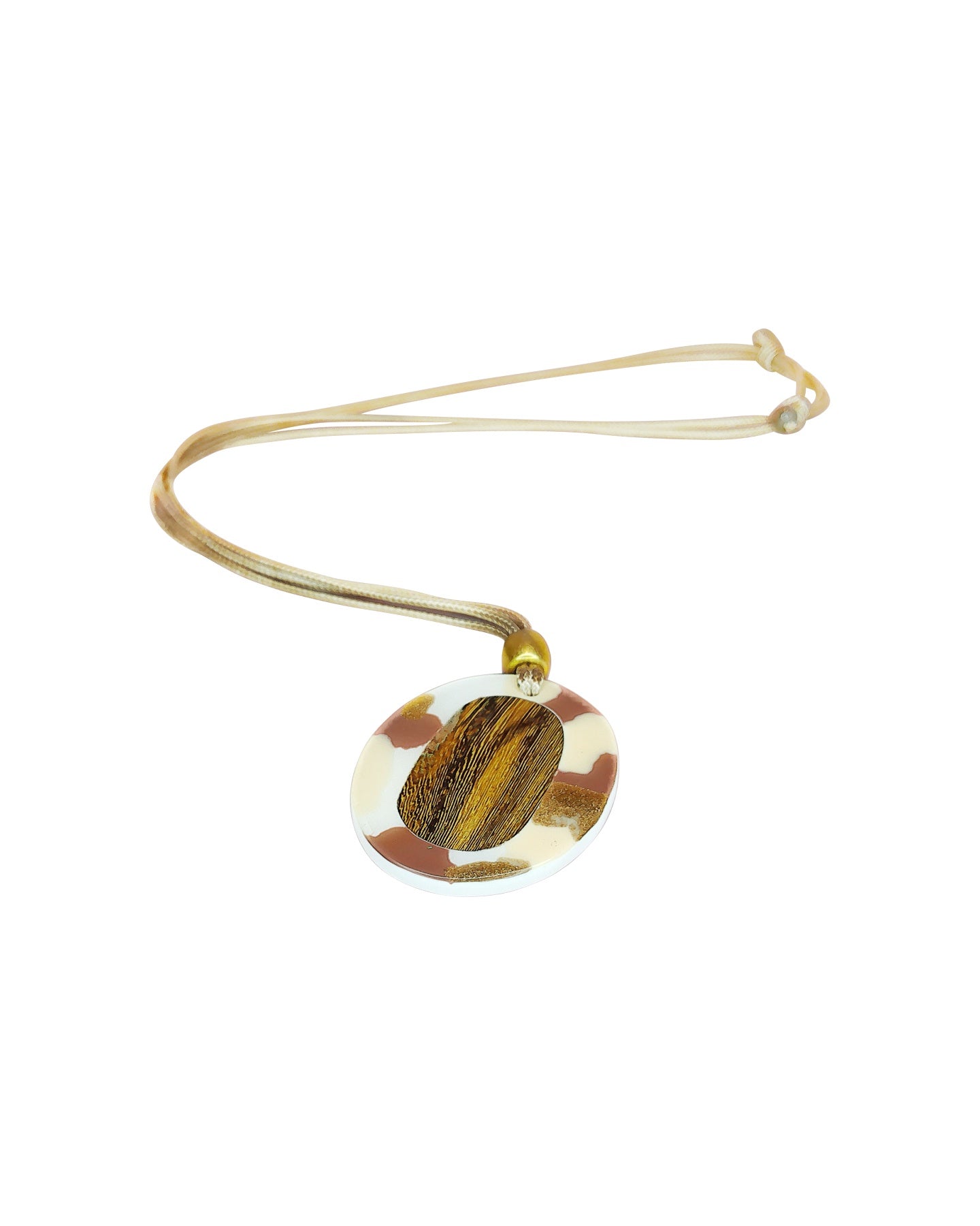 Resin Oval Pendant Necklace