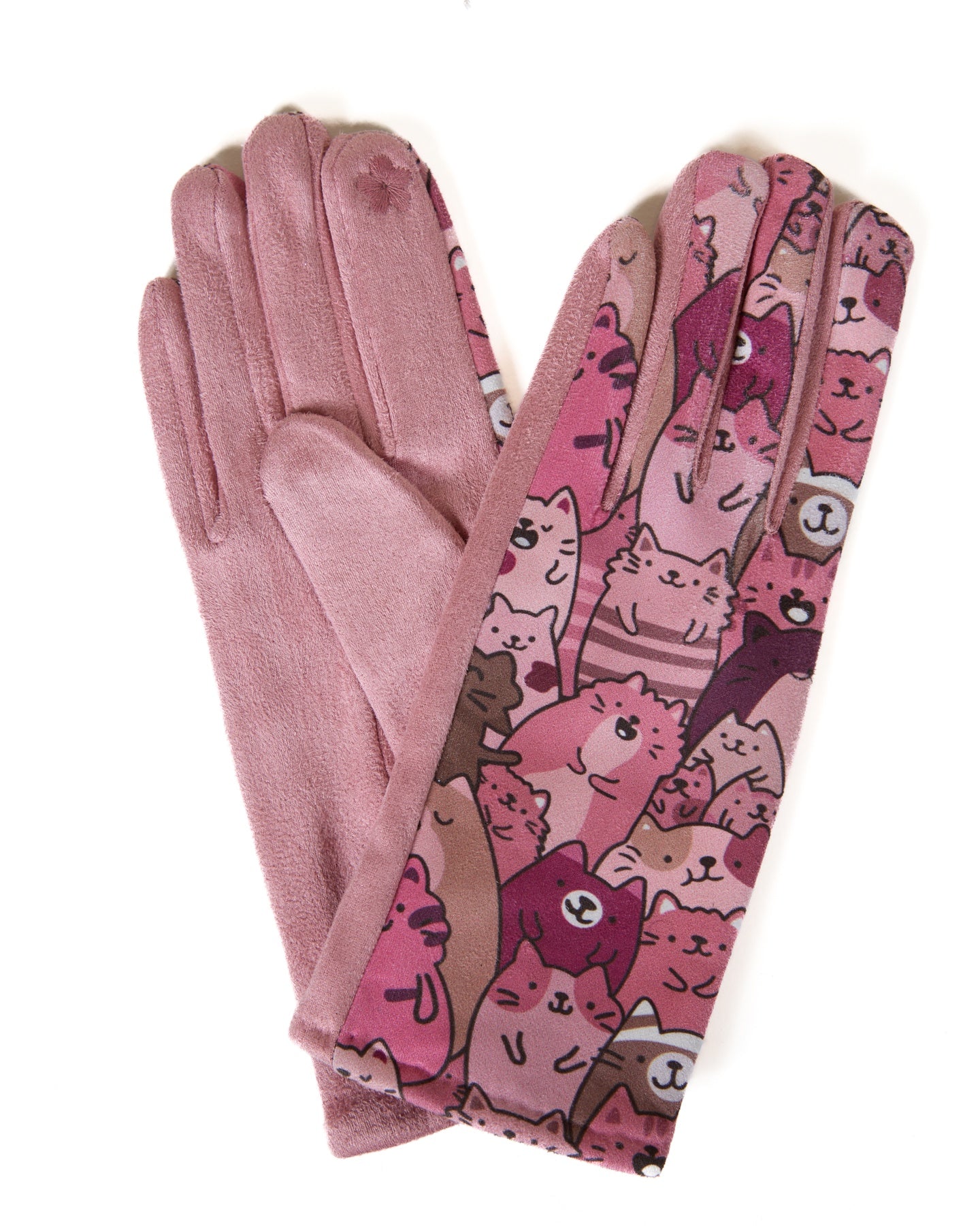 Pink Animal Print Gloves