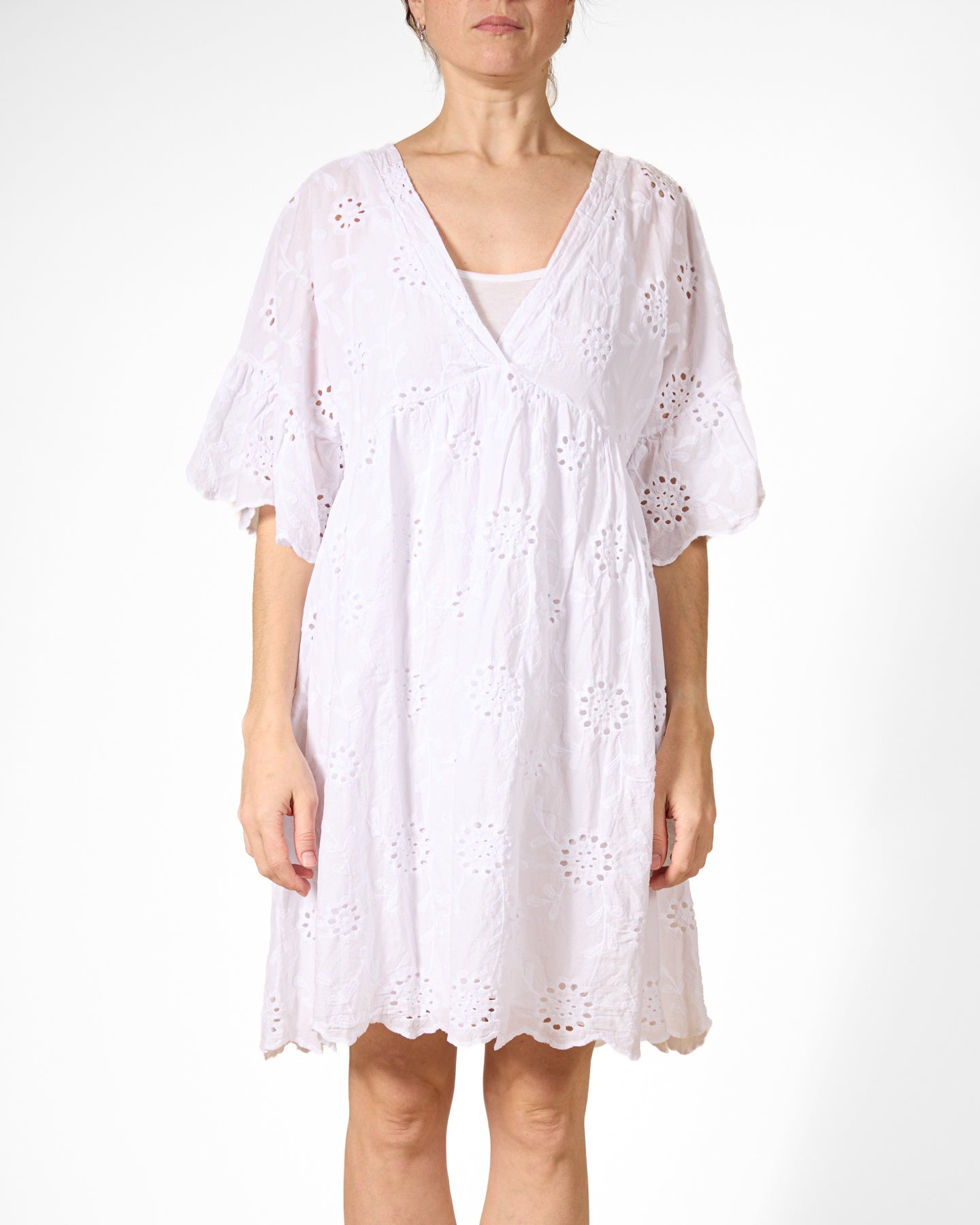 White Eyelet 2 Pc Dress