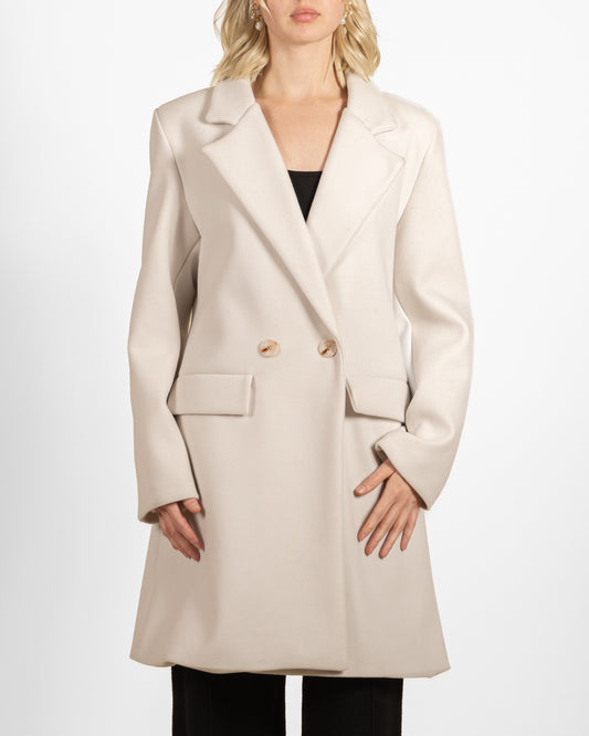 Manteau Double Boutonnage avec 2 Poches et Doublure