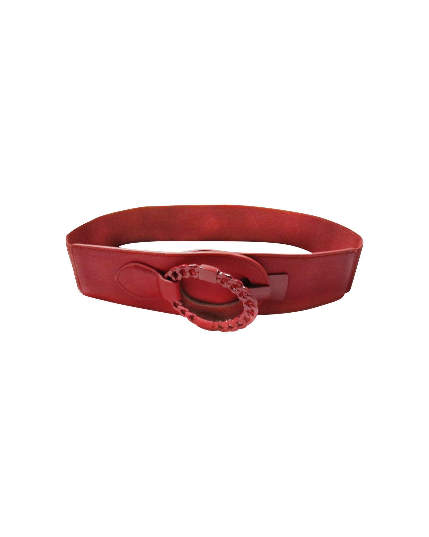 Ceinture rouge avec boucle chaîne