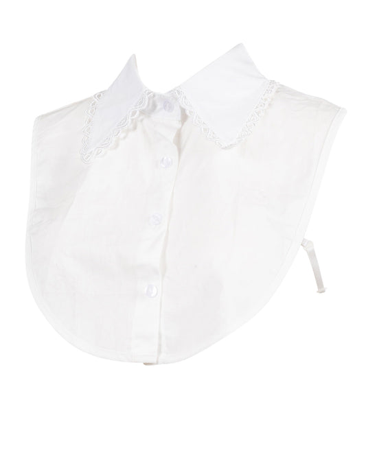 Lace-Trimmed Pointed Collar Dickie