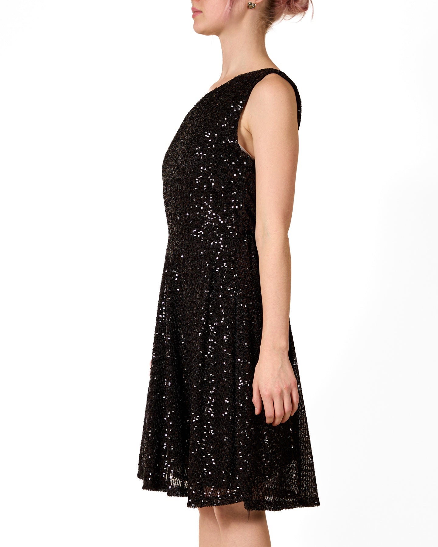 Ebony Built Up 1 Shoulder Sequin Dress