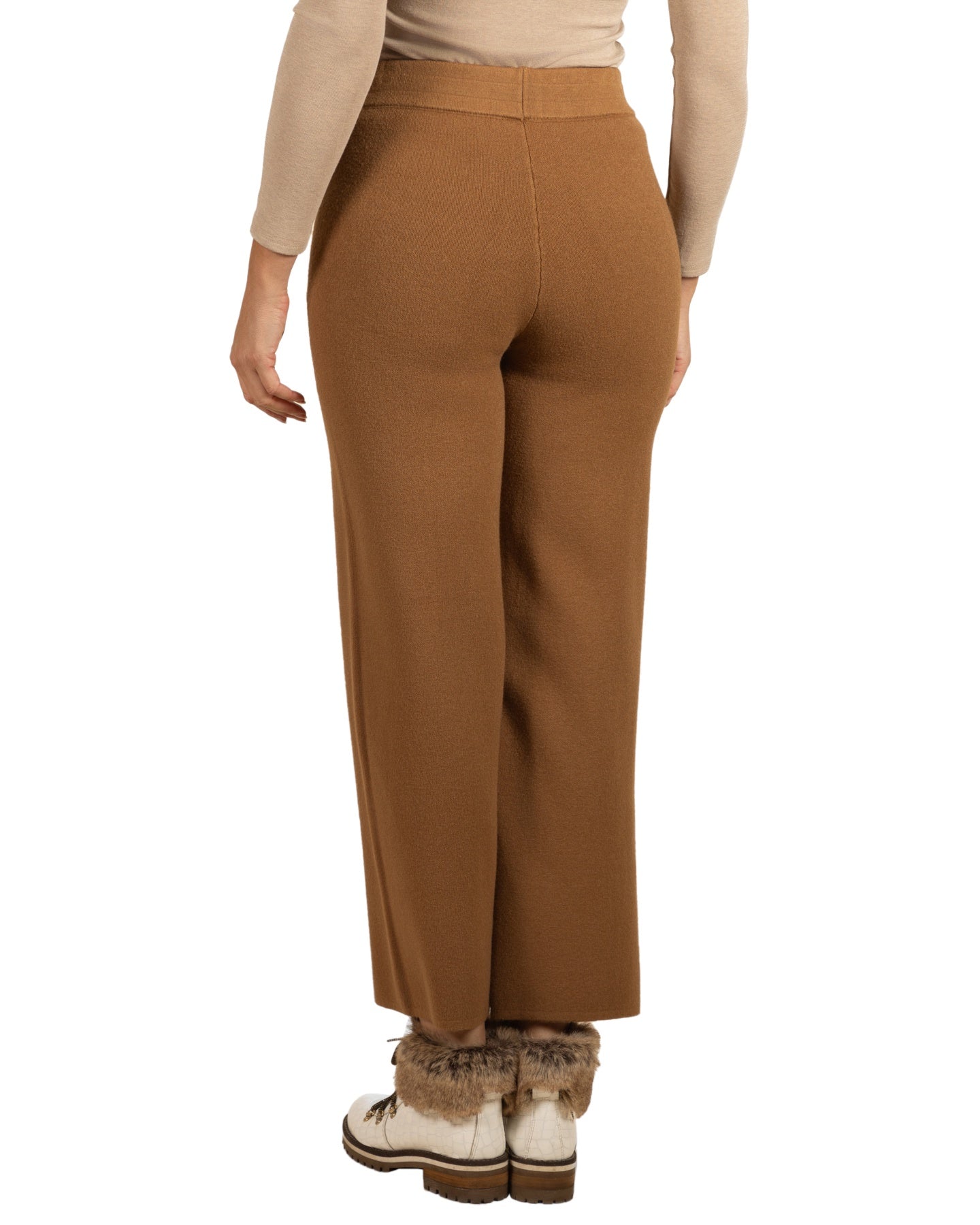 Cognac Pull On 2 Pocket Front Seam Pant