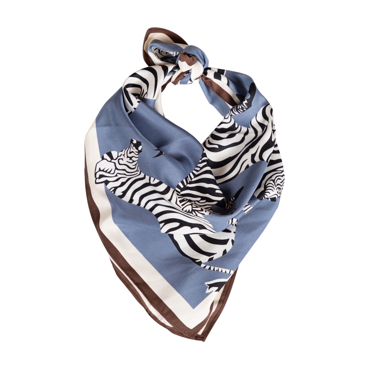 Écharpe carrée décorative à motif zèbre