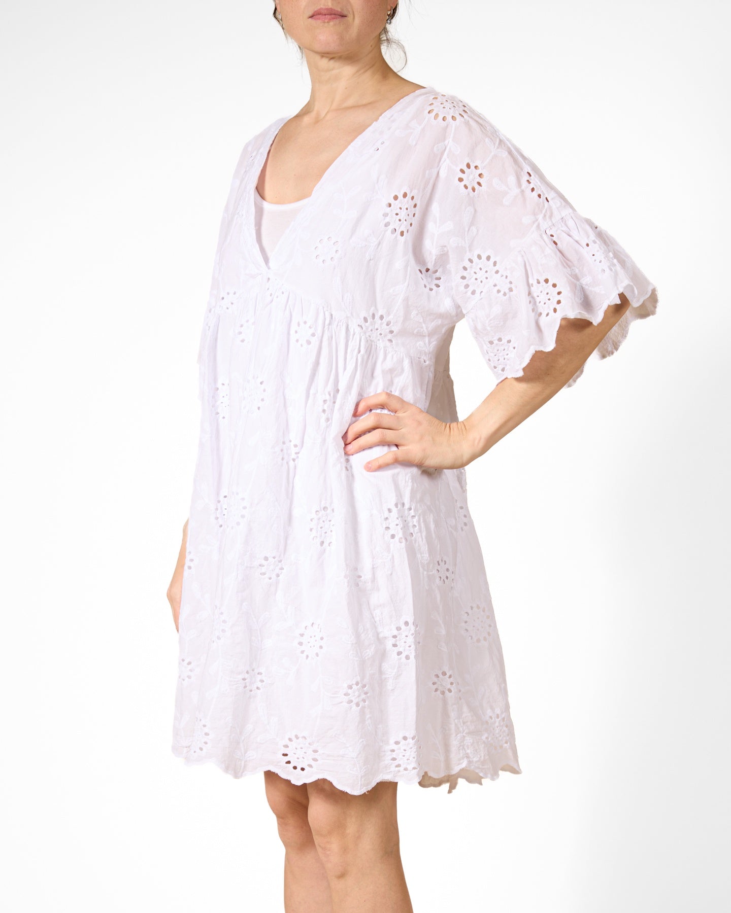 White Eyelet 2 Pc Dress