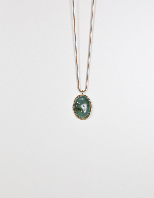 Blue Natural Stone Pendant Necklace
