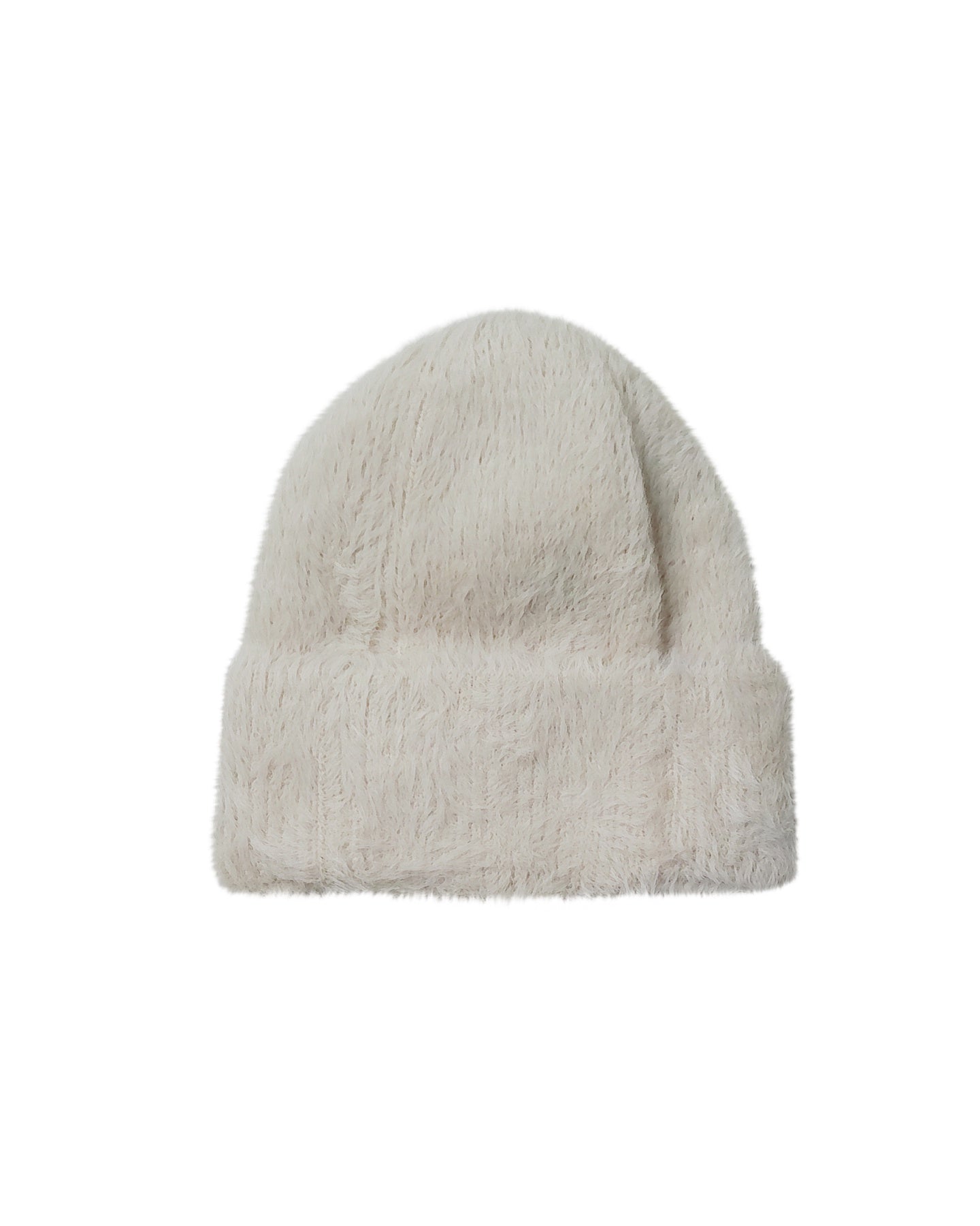 Light Cream Fluffy Beanie