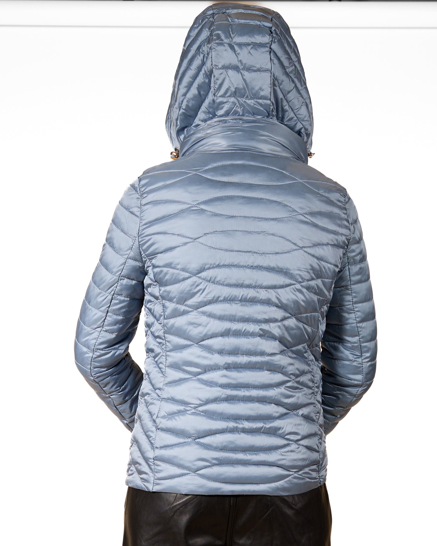 Blue Perennial Wave Stitch Quilted Jacket