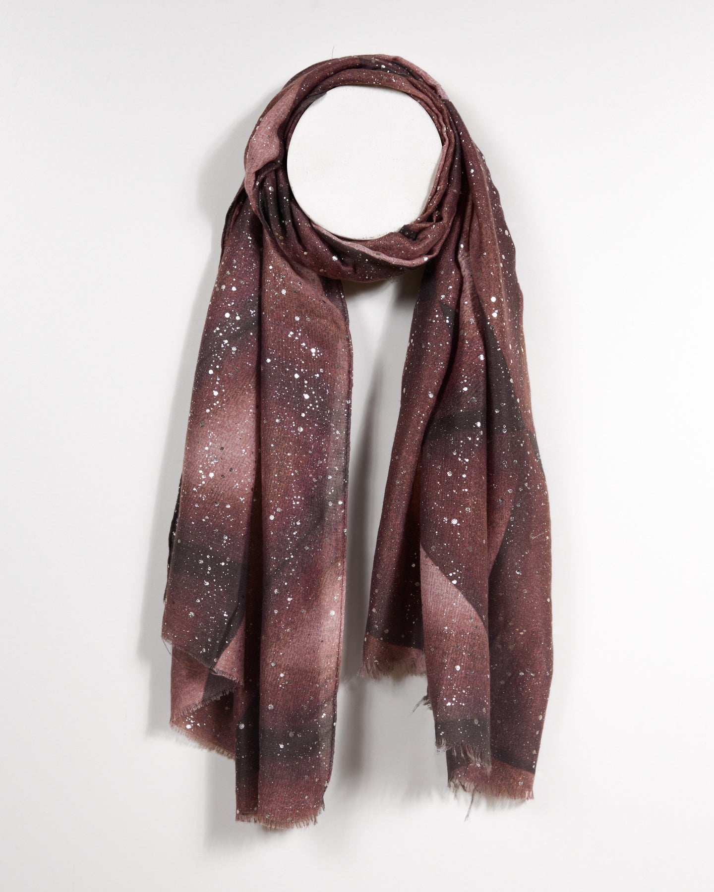 Pink Scarf with Delicate Speckled Patterns