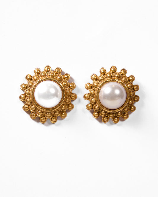 Golden Pearlescent Earrings