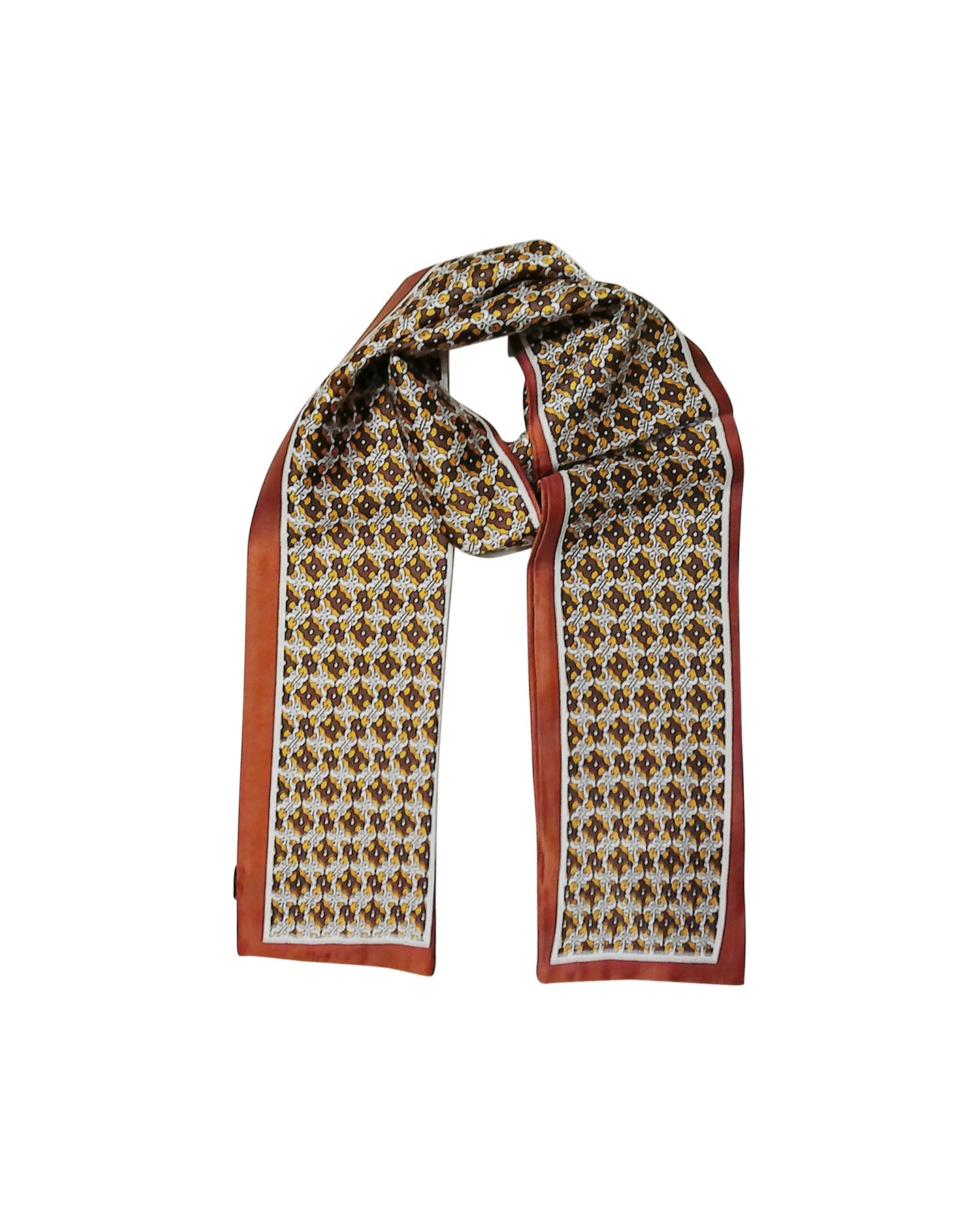 Brown Chain Link Narrow Scarf