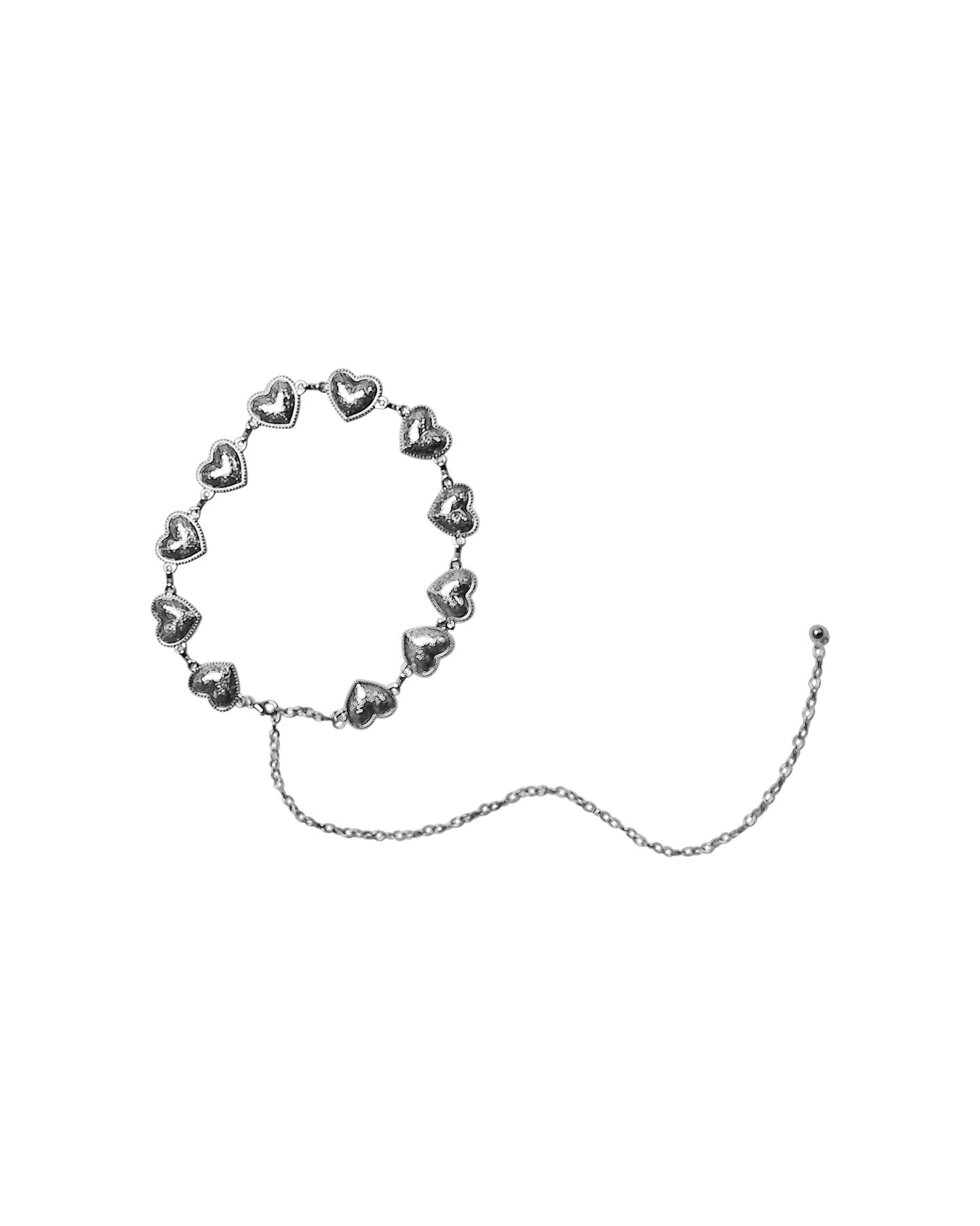 Silver Heart Chain Belt