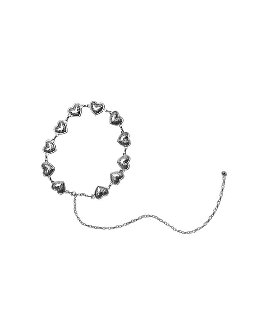 Silver Heart Chain Belt