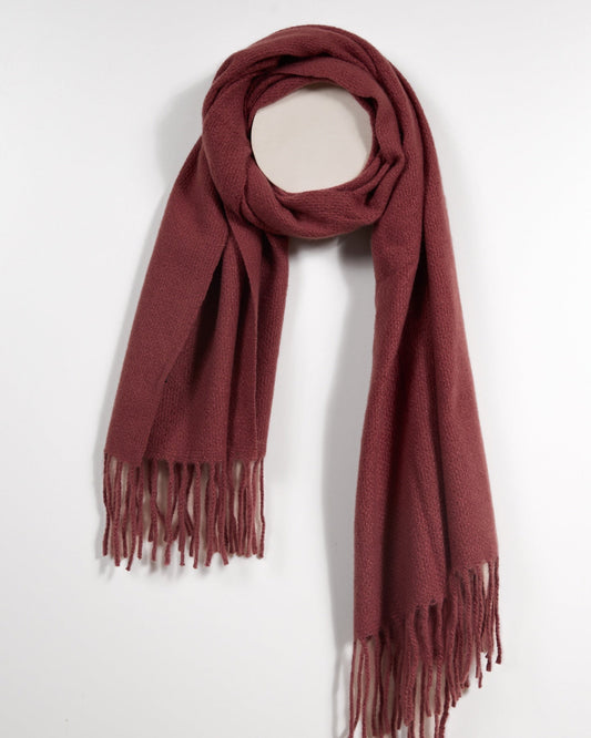 Lavender Scarf with Delicate Hue and Fringed Edges