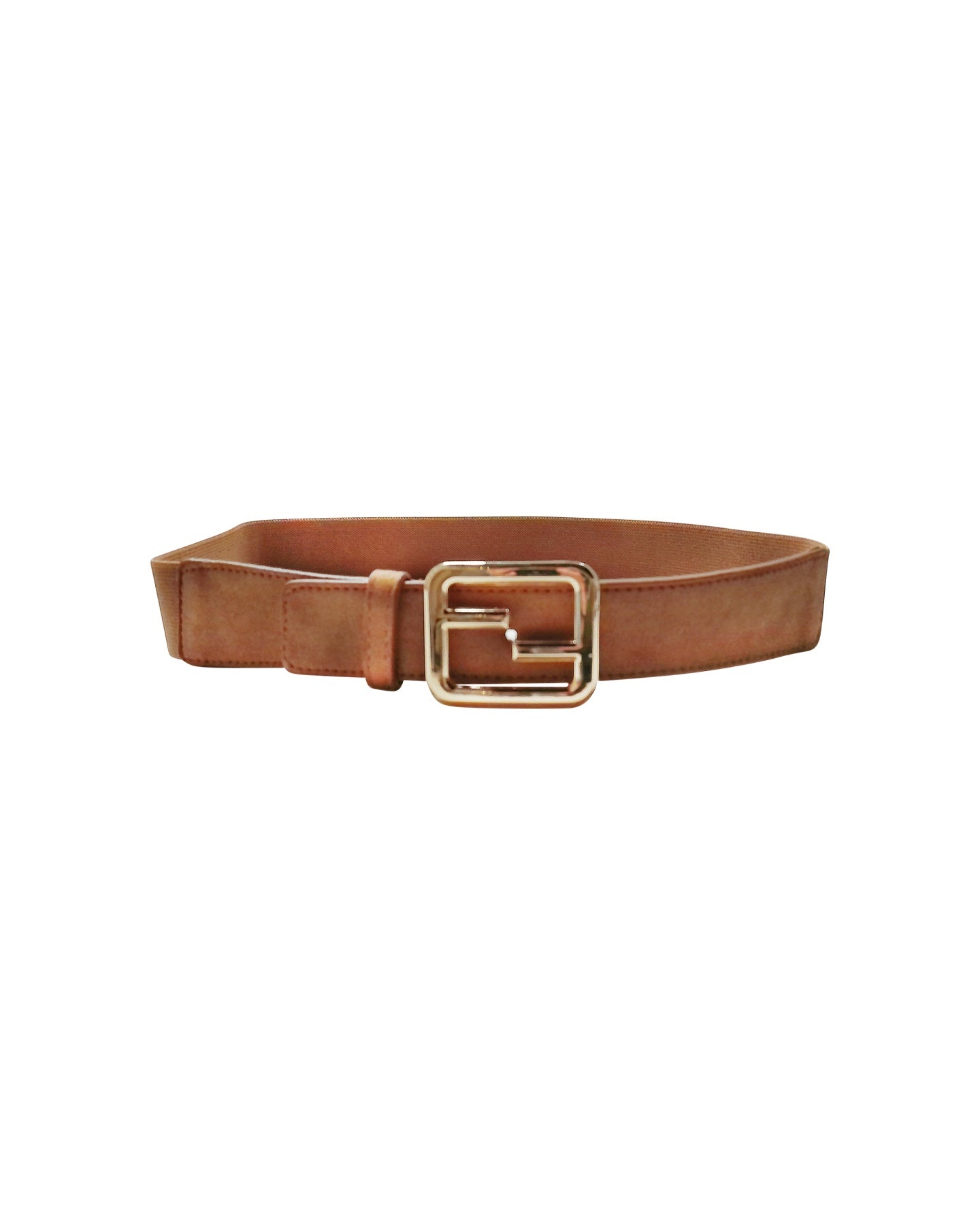 Light Brown Suede Buckle Belt