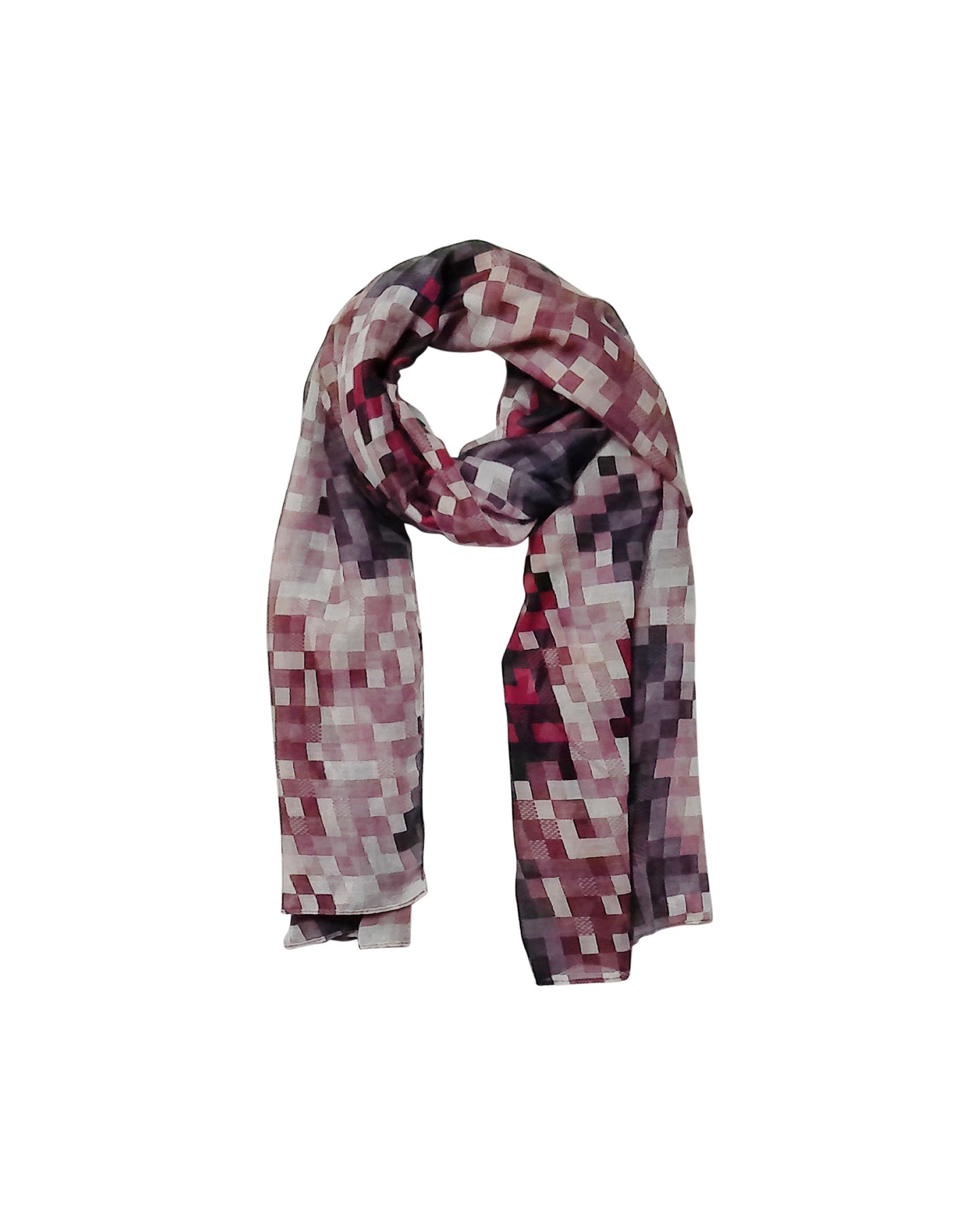 Pink Pixelated Scarf